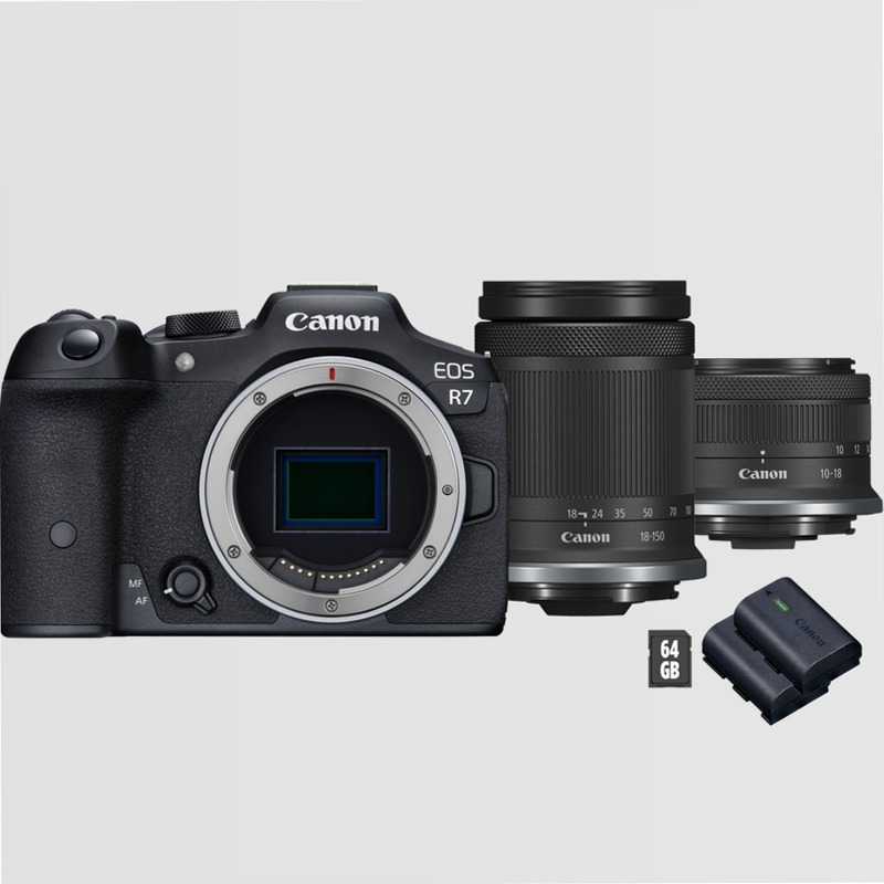 Fotocamera Mirrorless Canon EOS R7 + Obiettivi RF-S