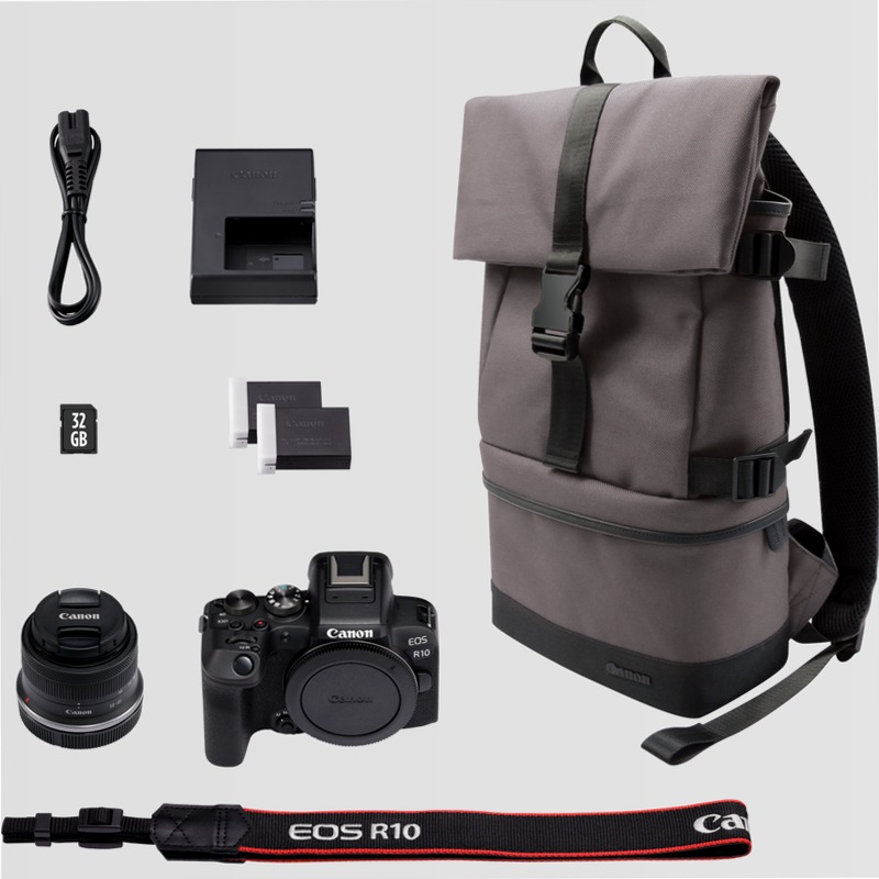 Fotocamera Mirrorless Canon EOS R10 + Obiettivo RF-S 18-45mm