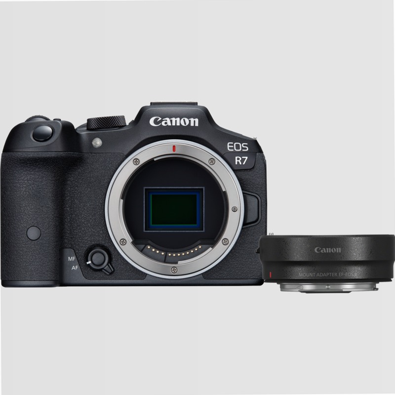 Fotocamera Mirrorless Canon EOS R7 + Adattatore EF-EOS R
