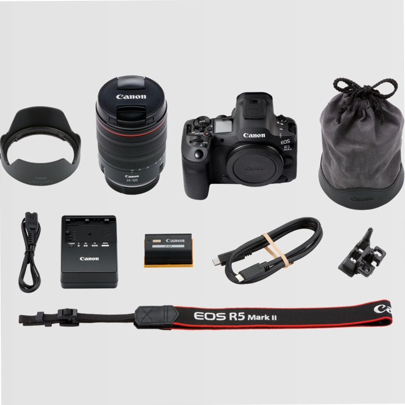 Fotocamera Mirrorless Canon EOS R5 Mark II + Obiettivo RF 24-105mm F4 L IS USM