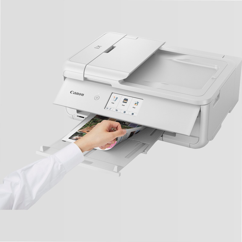 Stampante fotografica wireless inkjet a colori multifunzione Canon PIXMA TS9551Ca, Bianca