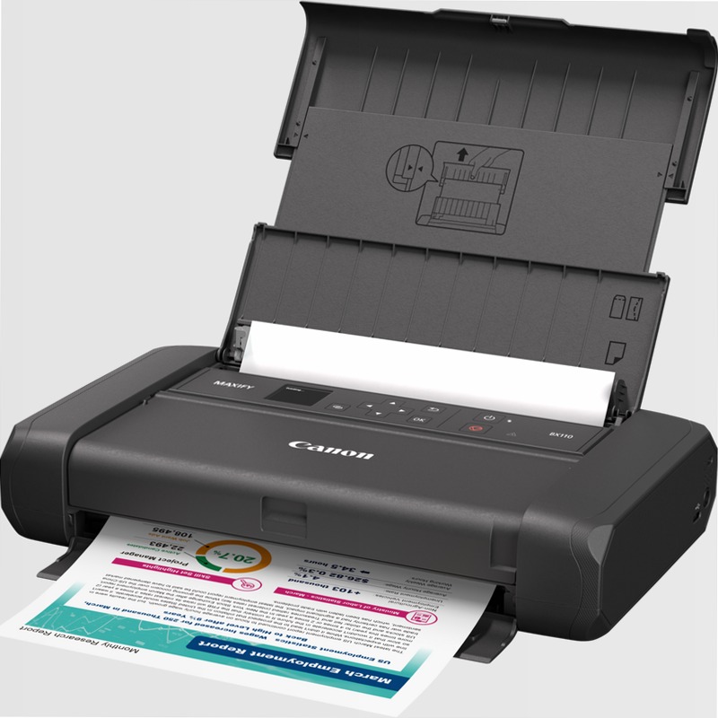 Canon MAXIFY BX110 - Stampa ovunque con la tua batteria ricaricabile 50fogli A4 9ppm