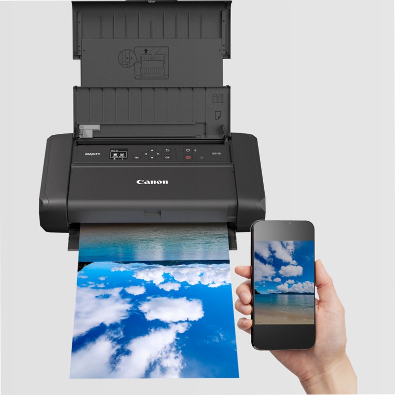 Canon MAXIFY BX110 - Stampa ovunque con la tua batteria ricaricabile 50fogli A4 9ppm
