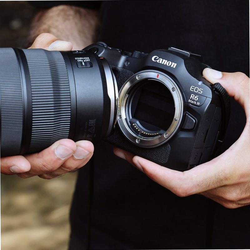 Fotocamera Mirrorless Canon EOS R6 Mark III + Zaino + Scheda SD + Batteria di Ricambio