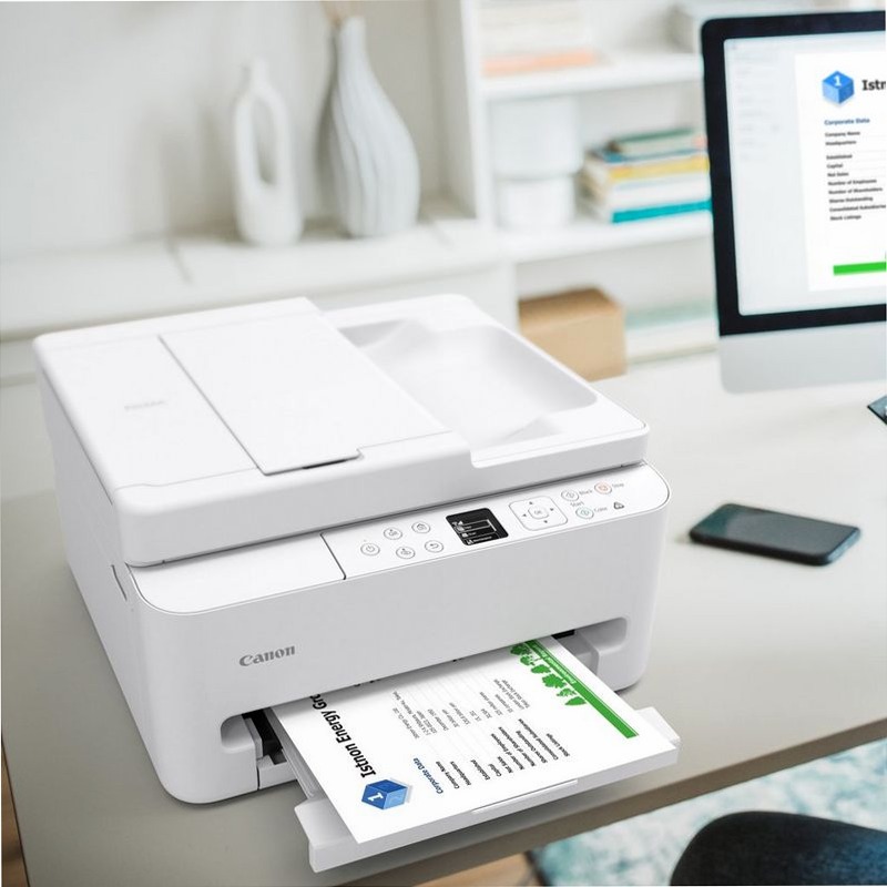 Canon PIXMA TS7550i: Stampa 3-in-1 con ADF e Display OLED 100fogli Cartucce 14ppm