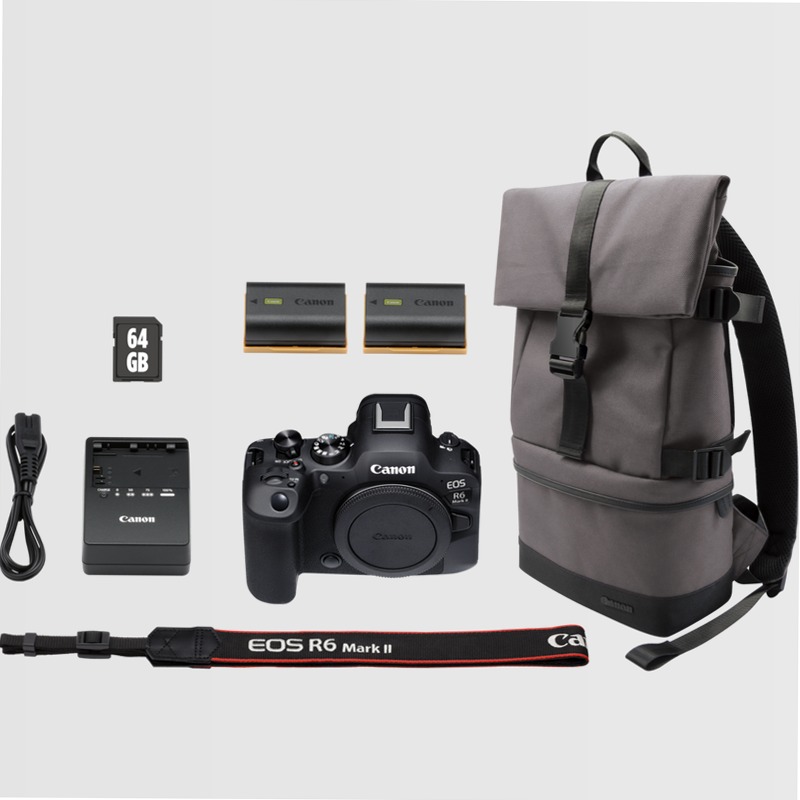 Fotocamera Mirrorless Canon EOS R6 Mark II Nero + Accessori