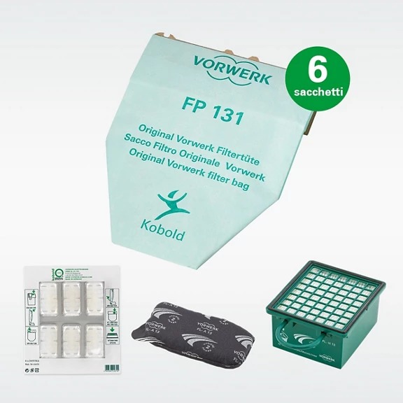 Set Farfalla per VK130/1 (6 Super-Filtrello per VK130/1, 6 Dovina, 2 Filtri odori, 1 Microfiltro per VK130/1)