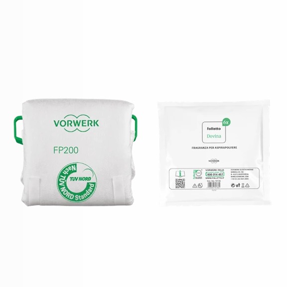 Sacchetti Filtro Premium Folletto FP200 con Dovina - Conf. 6 pz