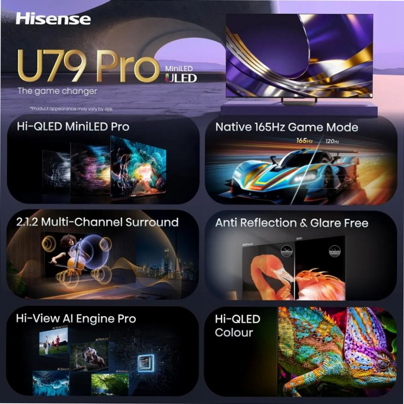 Hisense TV SET 85U79S PRO HSN - Sua Nuova Smart TV ULED Grigio 85" HD LED
