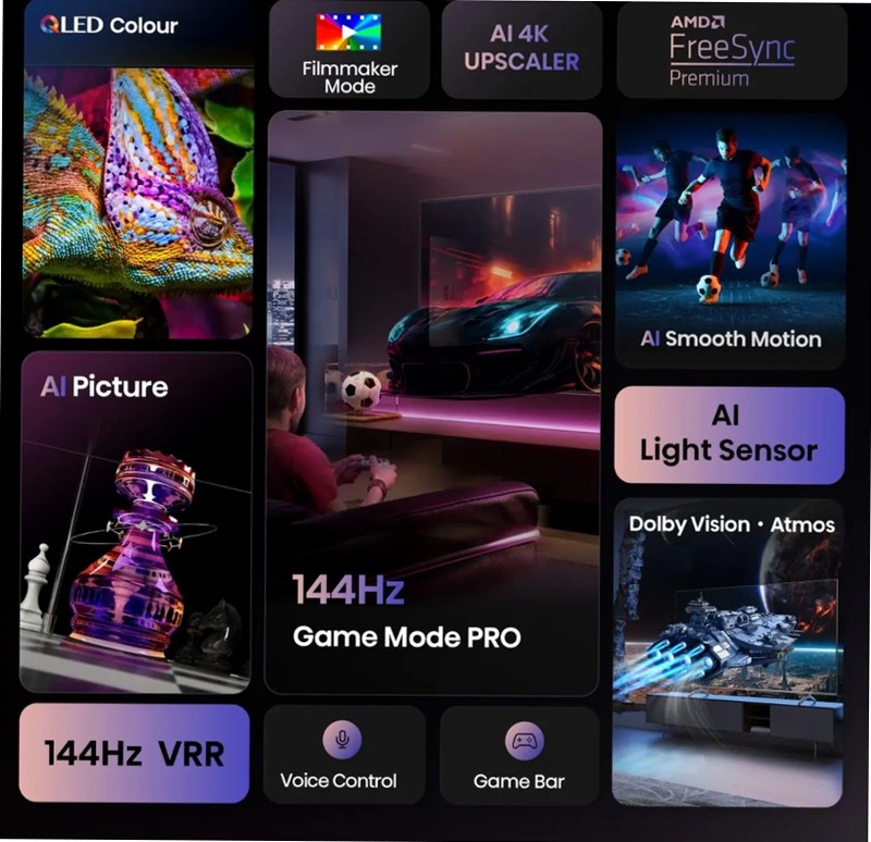 Hisense TV SET 43E7Q PRO HSN Nero 43" HD QLED