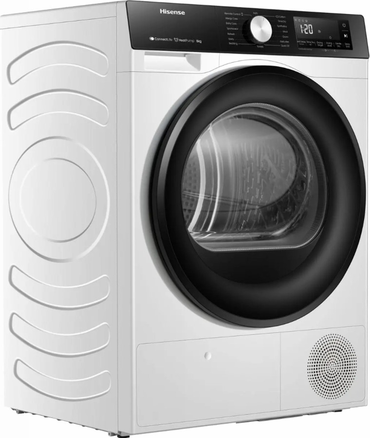 Hisense DH3S802BW2 - Asciugatrice a Pompa di Calore D Bianco