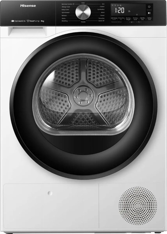 Hisense DH3S802BW2 - Asciugatrice a Pompa di Calore D Bianco