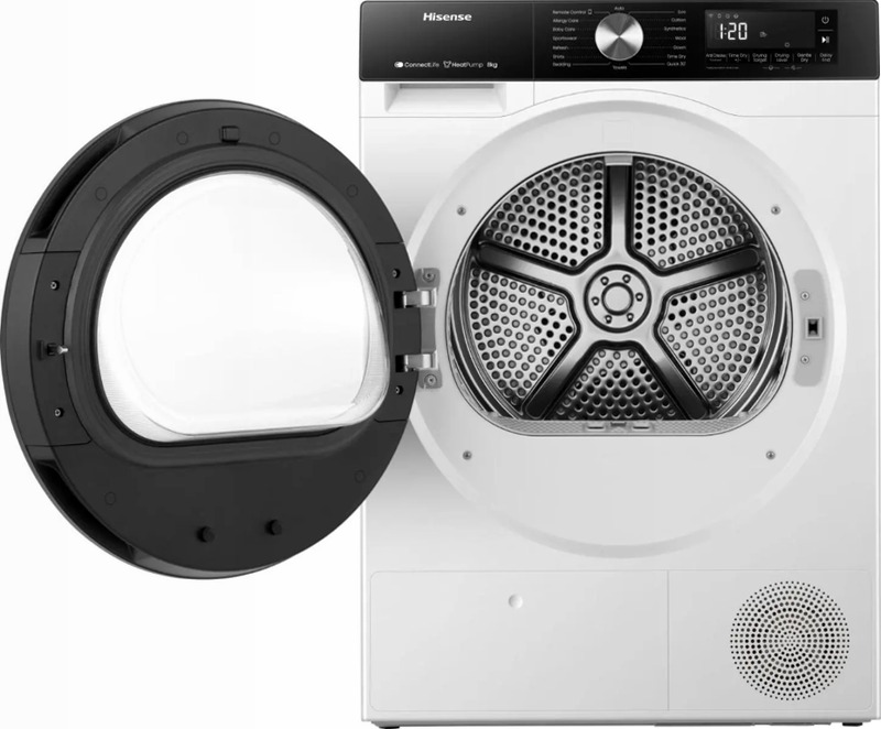 Hisense DH3S802BW2 - Asciugatrice a Pompa di Calore D Bianco