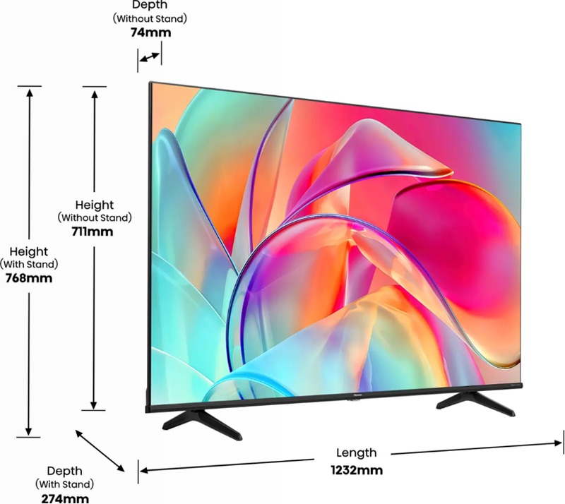 Hisense 55E77KQ - Smart TV Hi-QLED 4K Nero HD QLED