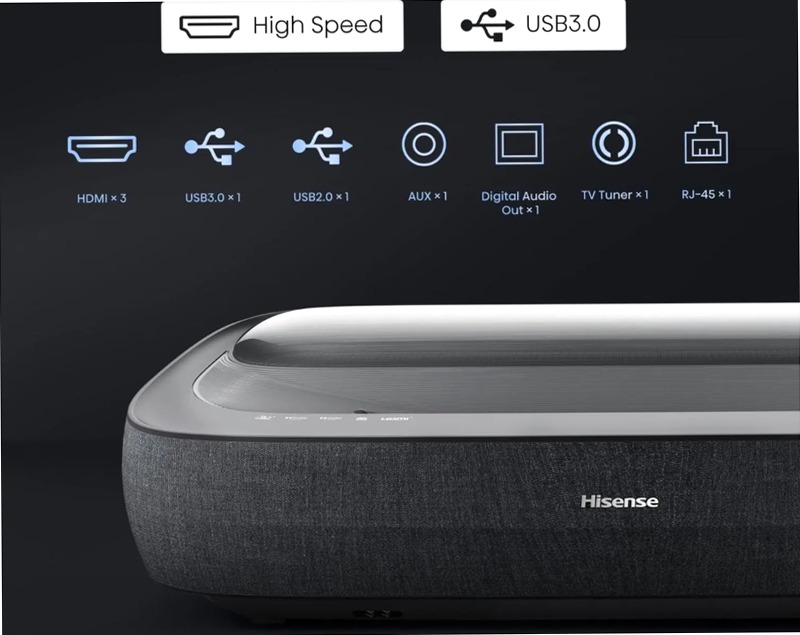 Hisense TV SET 120L9HA HSN - Laser Smart 4K 4K UHD / 2160p (3840 × 2160)pixel Grigio 120" 4K UHD / 2160p (3840 × 2160)pixel