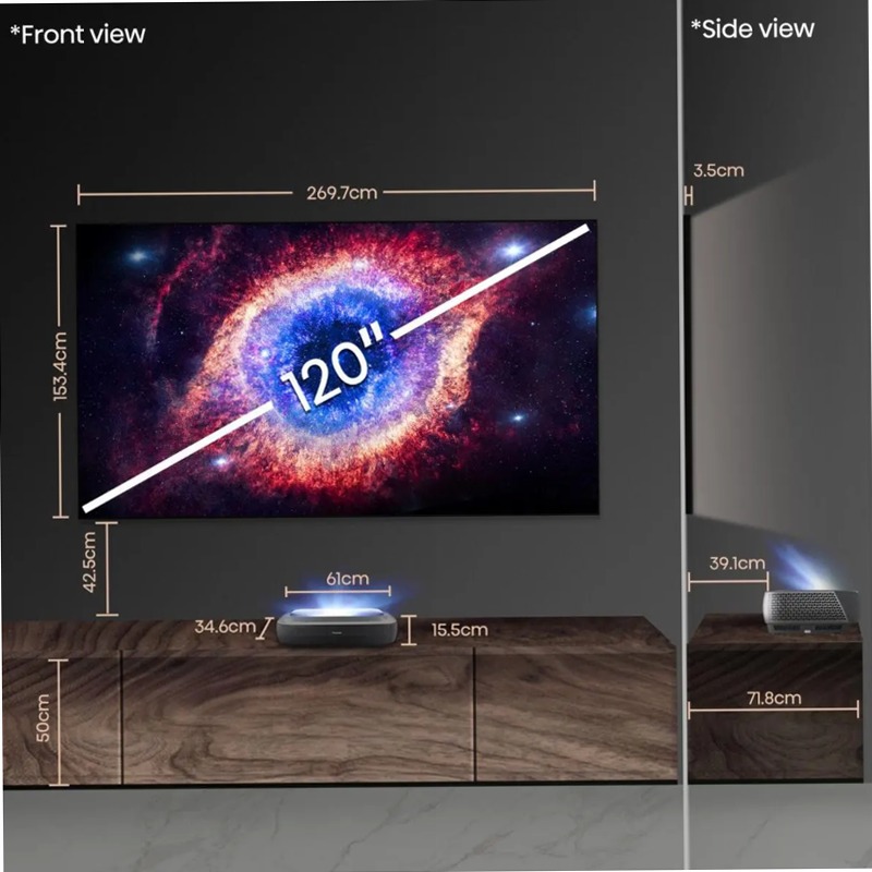 Hisense TV SET 120L9HA HSN - Laser Smart 4K 4K UHD / 2160p (3840 × 2160)pixel Grigio 120" 4K UHD / 2160p (3840 × 2160)pixel
