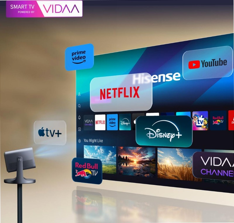 Hisense C2 HSN - Proiettore Smart 4K 4K UHD / 2160p (3840 × 2160)pixel Beige 4K UHD / 2160p (3840 × 2160)pixel