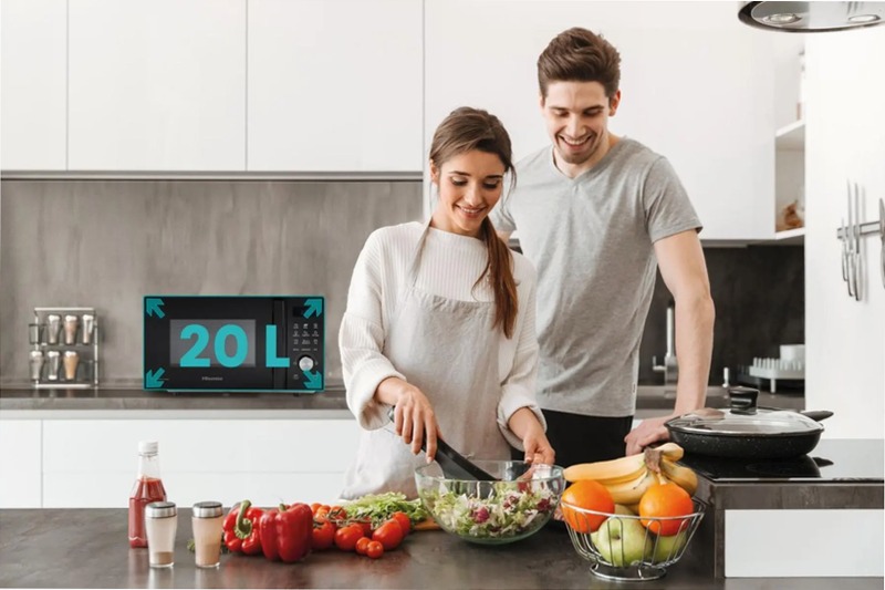 Forno a microonde con grill Hisense H20MOBSD1HG Nero
