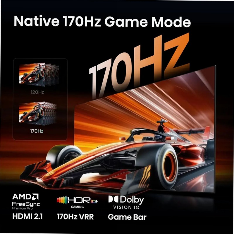 Hisense TV SET 65UR9S HSN - Sua Nuova Esperienza di Immagine e Suono Grigio 65" HD LED