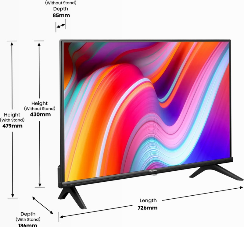 Hisense TV SET 32A49K - Smart TV HD Ready Nero 32"