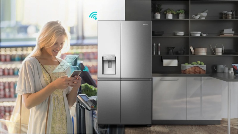 Side by Side RS818N4TIE - Hisense Grigio E 417lt