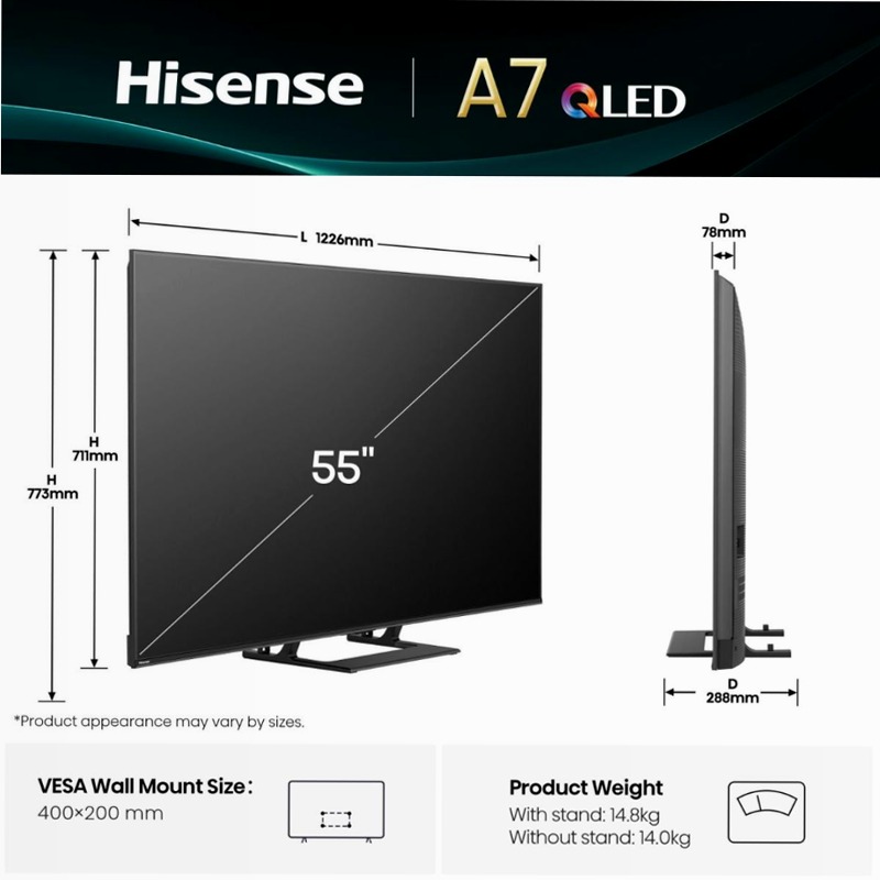 Hi-QLED Smart TV - 55A79Q Nero 55" HD