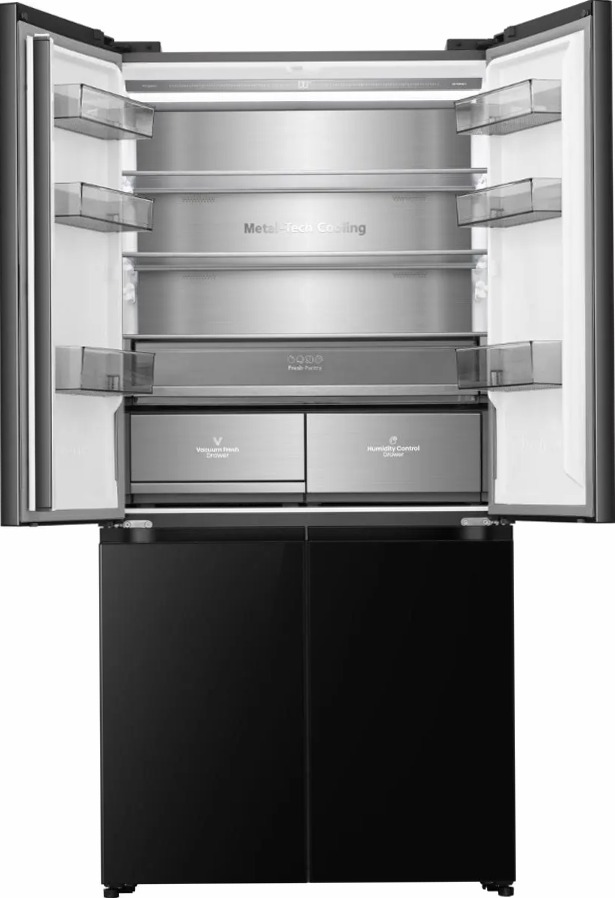 Hisense RQ768N4GBE - Frigorifero Quattro Porte Nero E 381lt
