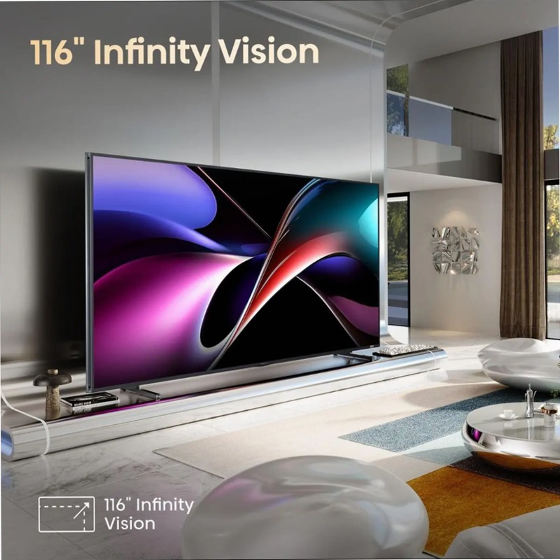 Hisense TV SET 116UXQ HSN - RGB MiniLED Grigio 116" HD LED