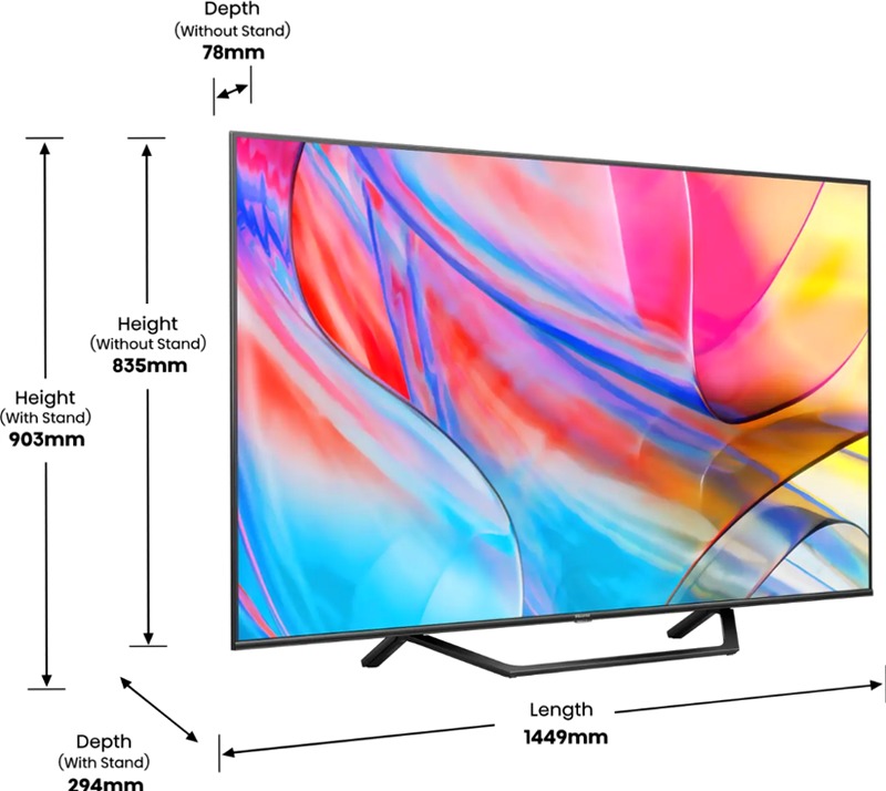 Hisense TV SET 65A79KQ - Smart TV 4K Ultra HD Grigio 65" QLED