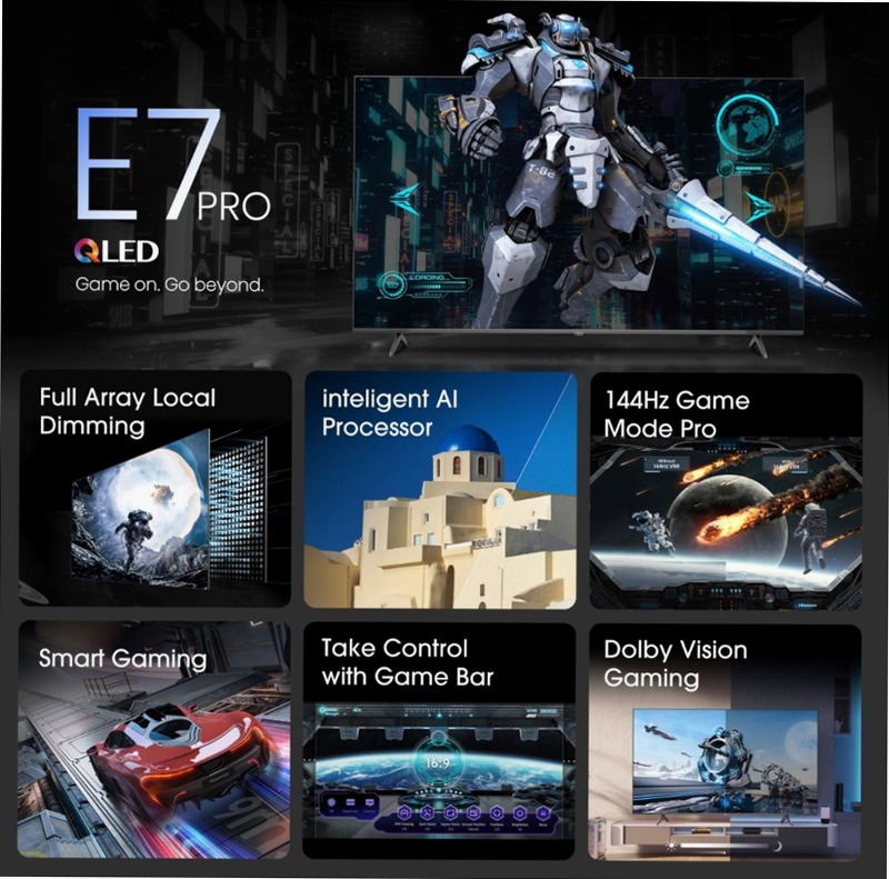Hi-QLED Smart TV - Hisense 85E79NQ PRO Grigio HD