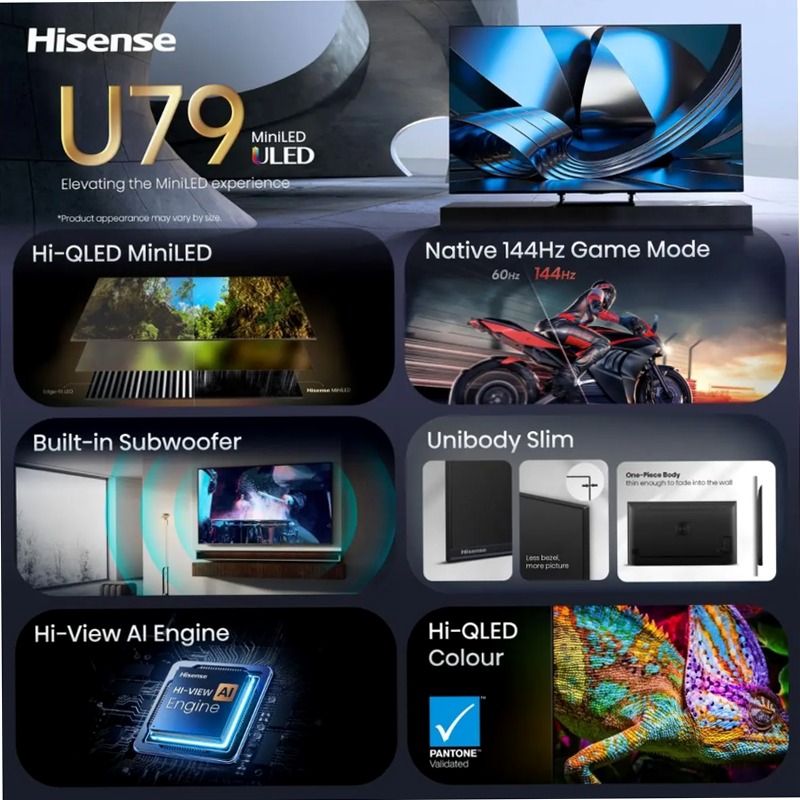Hisense TV SET 50U79SE HSN - Smart TV ULED Grigio 50" HD LED