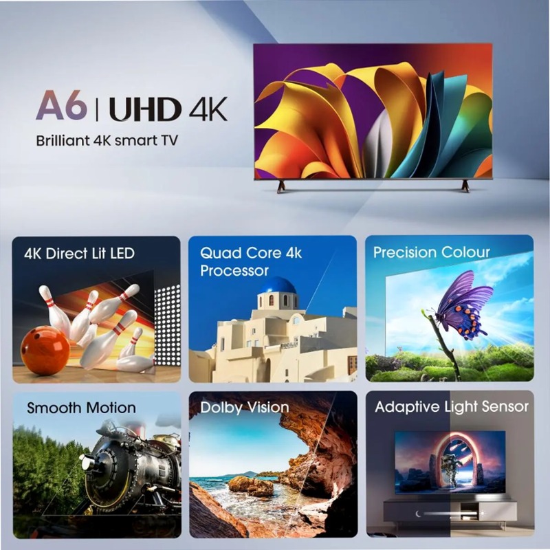 Hisense TV SET 75E63NT HSN - Smart TV 4K UHD Nero 75" HD