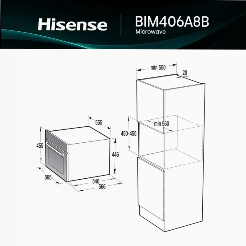 Hisense OVEN BO4CM4J1-97W-BIM406A8B 50 Nero