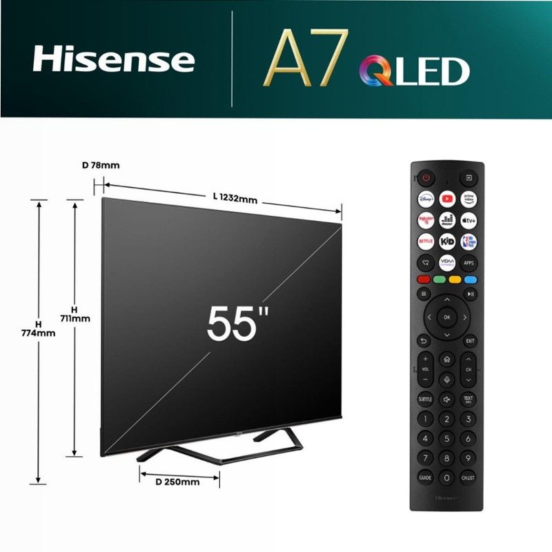 Hi-QLED Smart TV - 55A79NQ Grigio 55" HD