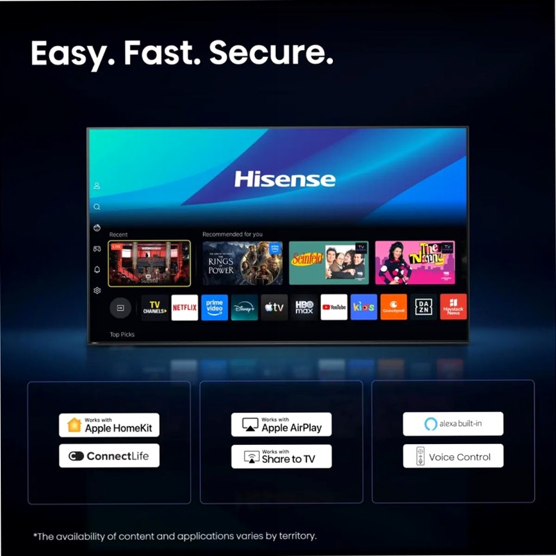 Hisense TV SET 43A69S - Smart TV 4K UHD Grigio 43" HD
