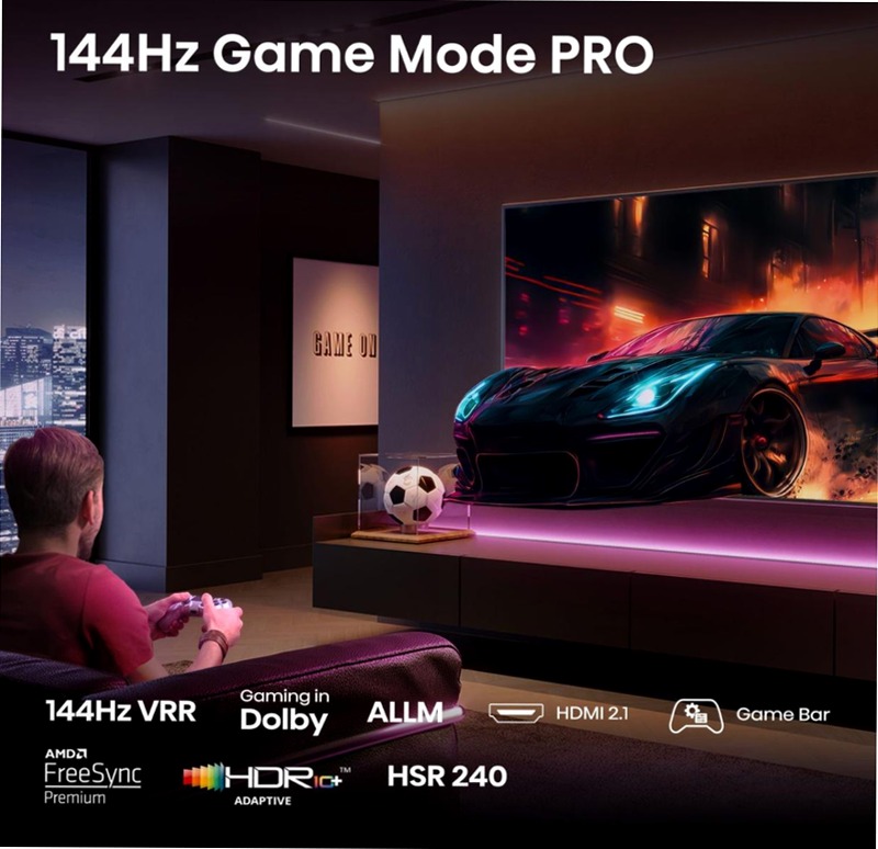 Hisense TV SET 100E7Q PRO HSN Grigio 100" HD QLED