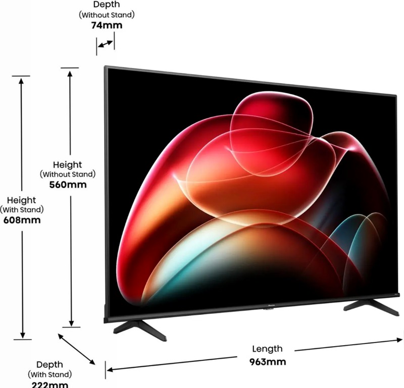 Hisense TV SET 43A69K HSN - Smart TV 4K UHD Grigio 43" HD