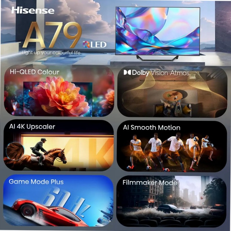 Hisense TV SET 43A79S HSN - Sua Nuova Smart TV Nero 43" HD QLED