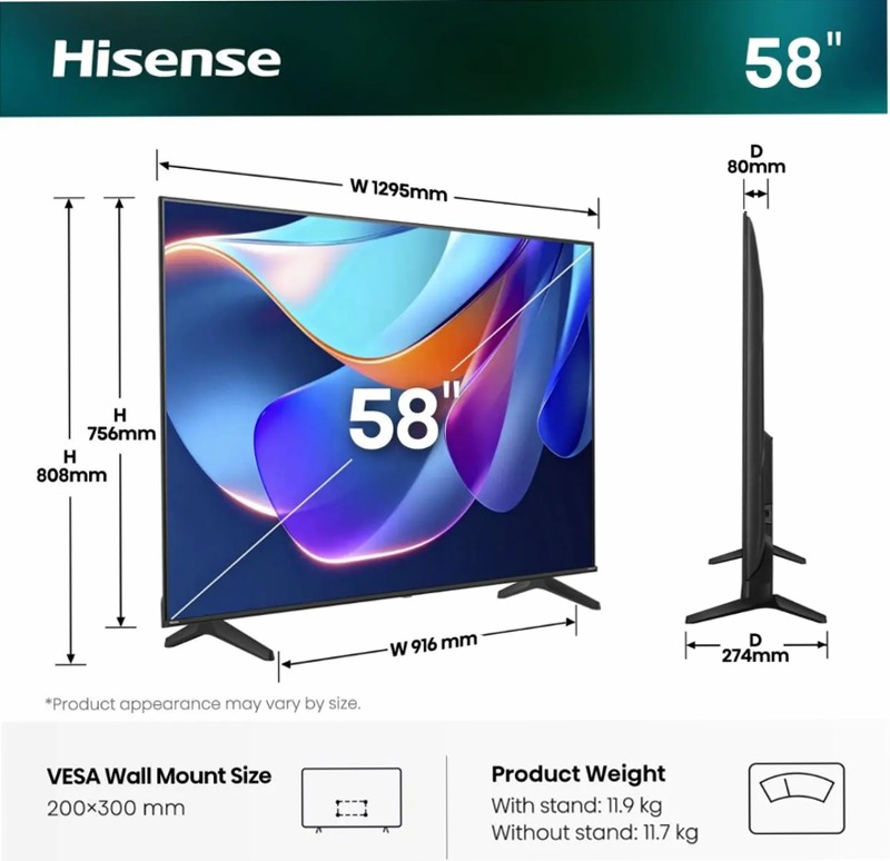 Smart TV 4K UHD - 58E6ST - Hisense