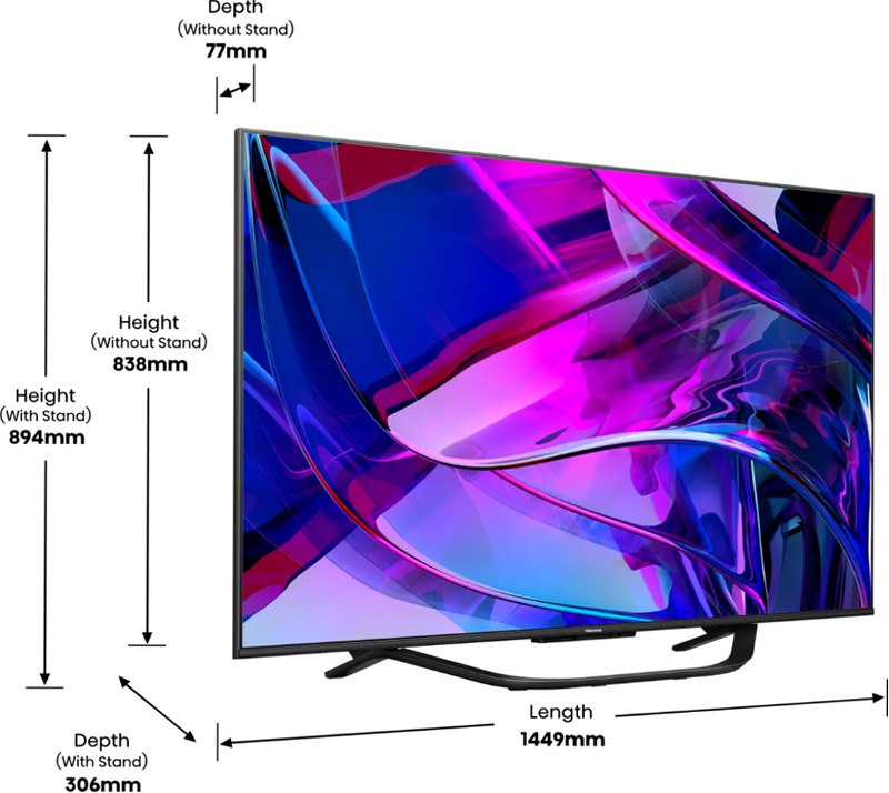 Hisense TV SET 65U79KQ HSN Grigio 65" HD Mini-LED