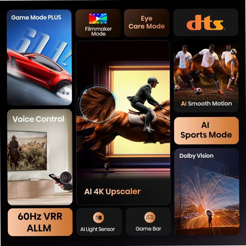 Hisense TV SET 43A6Q HSN - Smart TV 4K UHD Nero 43" HD