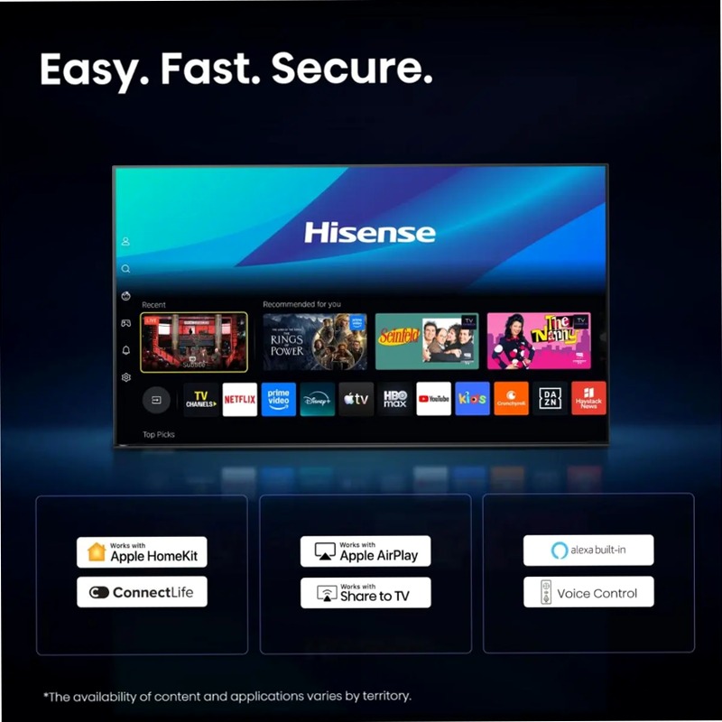 Hisense TV SET 58Q7S HSN - Smart TV 4K Ultra HD Nero 58" QLED