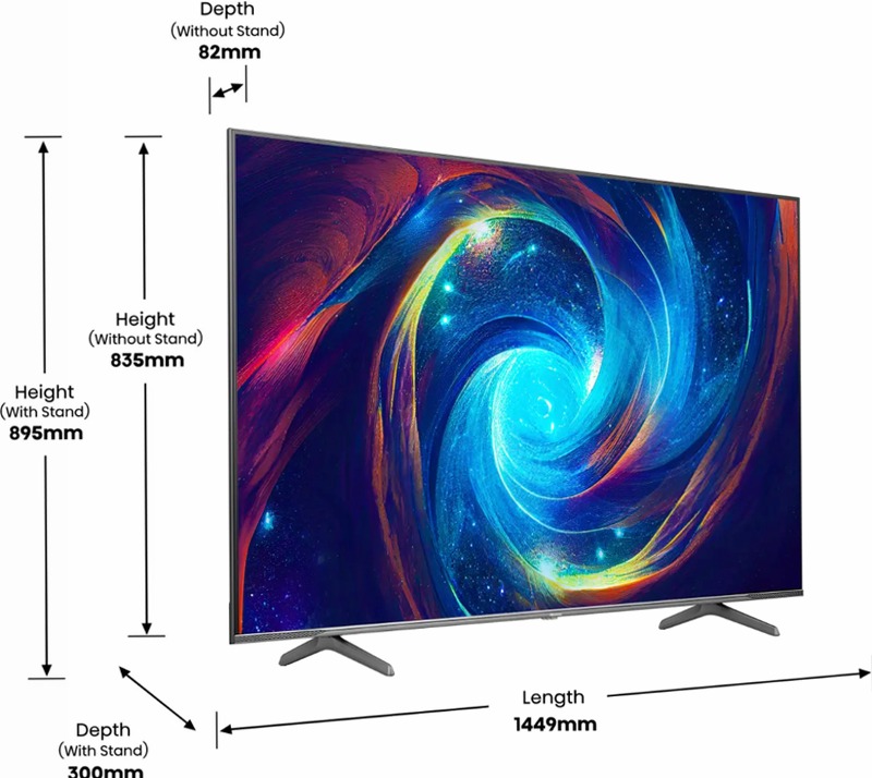 Hisense TV SET 65E79KQ PRO Grigio 65" HD QLED