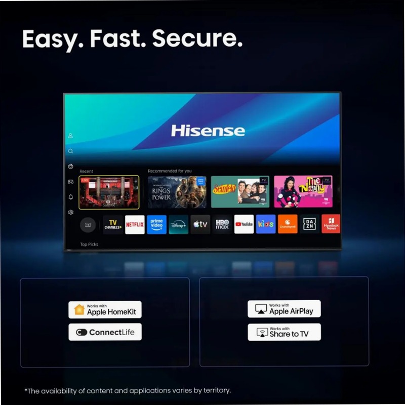 Hisense TV SET 40E5ST HSN - Smart TV Hi-QLED Nero 40" HD QLED