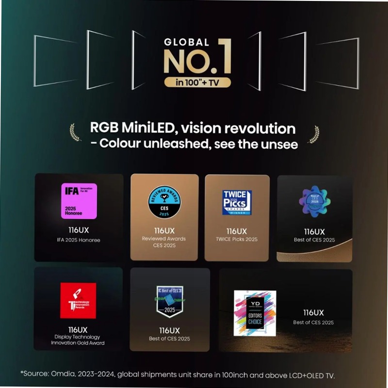 Hisense 100UXQ - RGB MiniLED TV Grigio 100" HD LED