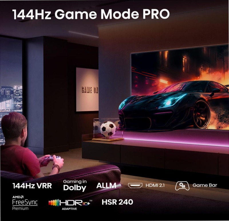 Hisense TV SET 55E7Q PRO Nero 55" HD QLED