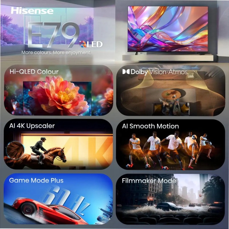 Hisense TV SET 85E79S HSN - Sua Nuova Smart TV Nero 85" HD QLED
