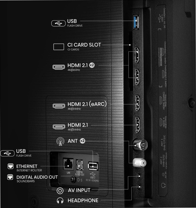 Hisense TV SET 85E7Q PRO HSN Nero 85" HD
