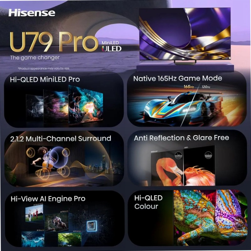 Hisense TV SET 65U79S PRO HSN - Sua Nuova Smart TV ULED Grigio 65" HD LED