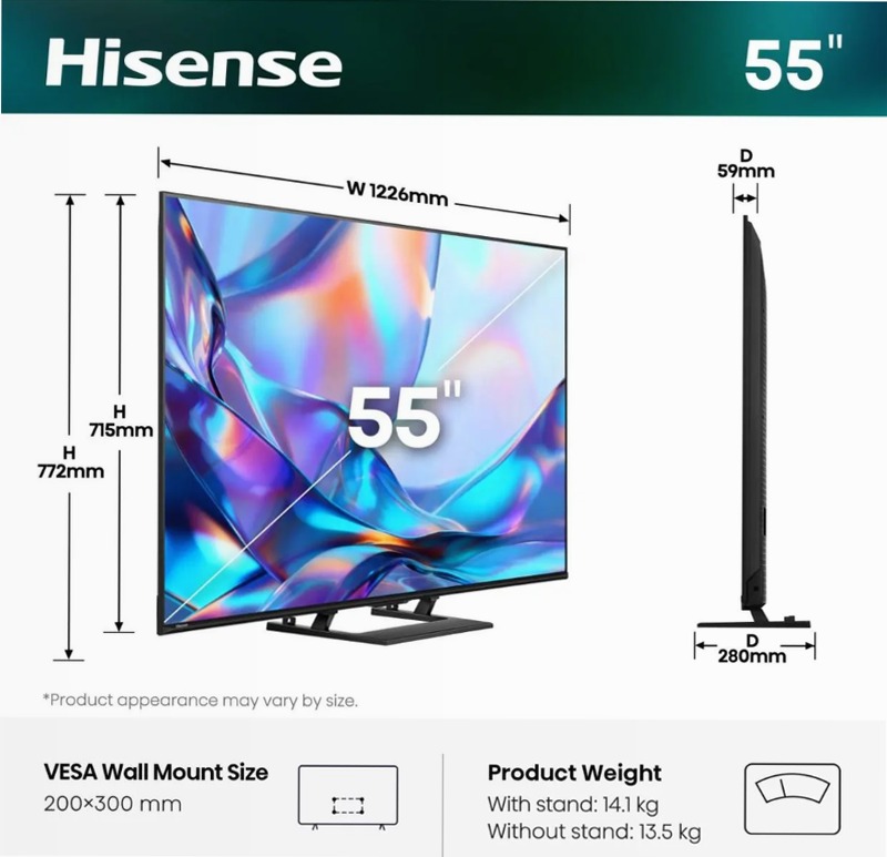 Hi-QLED Smart TV - 55A7S
